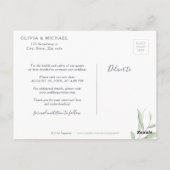 Minimale groene foto verandert de datum Uitgesteld Briefkaart (Achterkant)