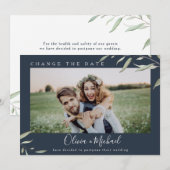 Minimale groene foto verandert de datum Uitgesteld Kaart (Voorkant / Achterkant)