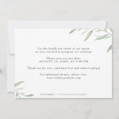 Minimale groene foto verandert de datum Uitgesteld Kaart (Achterkant)