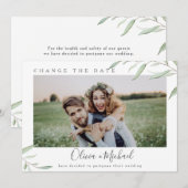 Minimale groene foto verandert de datum Uitgesteld Kaart (Voorkant / Achterkant)