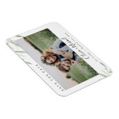 Minimale groene fotobruiloft met behoud van datum magneet (Rechterzijde)