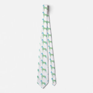 Minimale groene gele Dog Stropdas