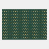 Minimale groene gouden kerstboom inpakpapier vel (Voorkant 3)