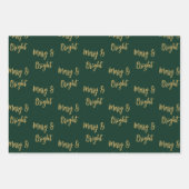 Minimale groene gouden kerstboom inpakpapier vel (Voorkant 2)