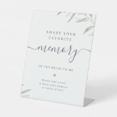 Minimale groene herinnering bruidsfeestje reclamebord met voetstuk (Voorkant)