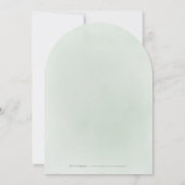 Minimale groene kalligrafie rustieke salie bruilof kaart (Achterkant)