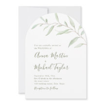 Minimale groene kalligrafie rustieke salie bruilof