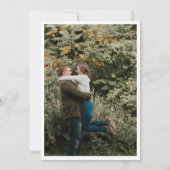 Minimale groene lebben-bruiloft bespaart de datum kaart (Achterkant)