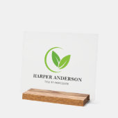 Minimale groene milieuvriendelijke professional acryl bord (Hoek)