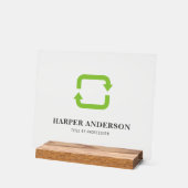 Minimale groene milieuvriendelijke professional acryl bord (Hoek)