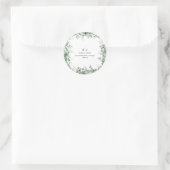 Minimale Groene Monogram Ronde Sticker (Tas)