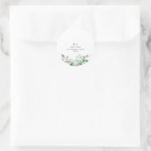 Minimale Groene Monogram Ronde Sticker (Tas)