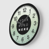 Minimale groene ombre Glitter-Logo voor bedrijven Grote Klok (Hoek)