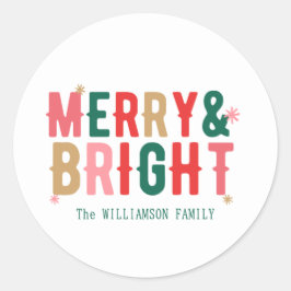 Minimale groene rode bruine vetgedrukte typografie ronde sticker