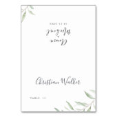 Minimale groene rustieke trouwkaart kaart (Voorkant)