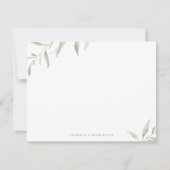 Minimale groene, rustige, gepersonaliseerde schrij notitiekaartje (Voorkant)