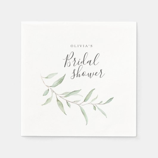 Minimale groene rustige vrijgezellenfeest servet (Voorkant)