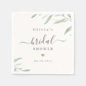 Minimale groene rustige vrijgezellenfeest servet (Voorkant)