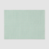 Minimale Groene Tartan Plaid Gingham Kerst Tissuepapier (Voorkant)