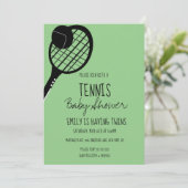 Minimale groene uitnodiging van het Baby shower va (Staand voorkant)