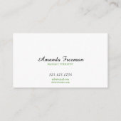 Minimale groene waterdruppels massagetherapie visitekaartje (Achterkant)