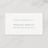Minimale Groene Waterverf Oak Tree Wedding Website Informatiekaartje (Achterkant)