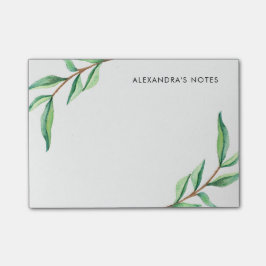 Minimale groene Waterverf op wit Post-it® Notes