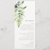 Minimale Groene Waterverf Varen Foliage Wedding Me Menu (Voorkant)