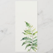 Minimale Groene Waterverf Varen Foliage Wedding Me Menu (Achterkant)
