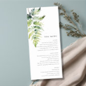 Minimale Groene Waterverf Varen Foliage Wedding Me Menu