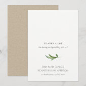 Minimale groene Waterverf voor afvalolie Bedankkaart (Voorkant / Achterkant)