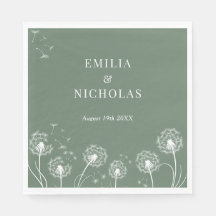 Minimale groene wilde bloemen bruiloft