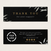 Minimale groene zakelijke logo dank u invoeging mini visitekaartjes (Voorkant /achterkant)