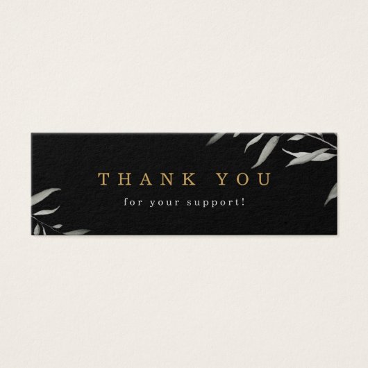 Minimale groene zakelijke logo dank u invoeging mini visitekaartjes (Voorkant)