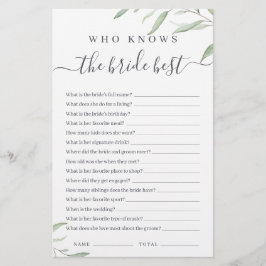 Minimale groenerij die de beste bruidgame kent