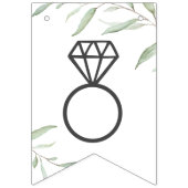 Minimale groenery Miss aan Mrs. Rustic vrijgezelle Vlaggetjes (Tweede vlag)