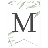 Minimale groenery Miss aan Mrs. Rustic vrijgezelle Vlaggetjes (Derde vlag)