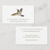 Minimale grootte van de levende vogel Modern White Visitekaartje (Voorkant / Achterkant)