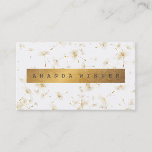 Minimale Grungy Gold Dandelion Confetti Vip Visitekaartje