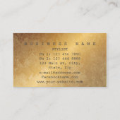 Minimale Grungy Gold Dandelion Confetti Vip Visitekaartje (Achterkant)
