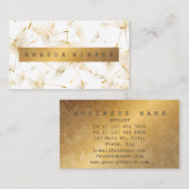 Minimale Grungy Gold Dandelion Confetti Vip Visitekaartje (Voorkant / Achterkant)