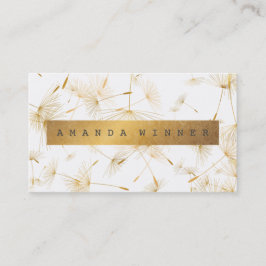 Minimale Grungy Gold Dandelion Confetti Vip Visitekaartje
