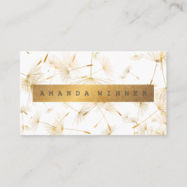 Minimale Grungy Gold Dandelion Confetti Vip Visitekaartje