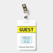 Minimale "GUEST"-badge Badge (Achterkant met clip)