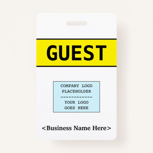 Minimale "GUEST"-badge Badge (Voorkant)