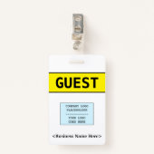 Minimale "GUEST"-badge Badge (Voorkant met clip)