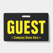 Minimale "GUEST"-badge Badge (Achterkant)