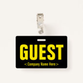 Minimale "GUEST"-badge Badge (Achterkant met clip)