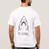 Minimale haaienlijn kunst t-shirt (Achterkant)