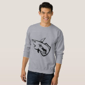 Minimale haargrafische heren sweatshirt (Voorkant volledig)